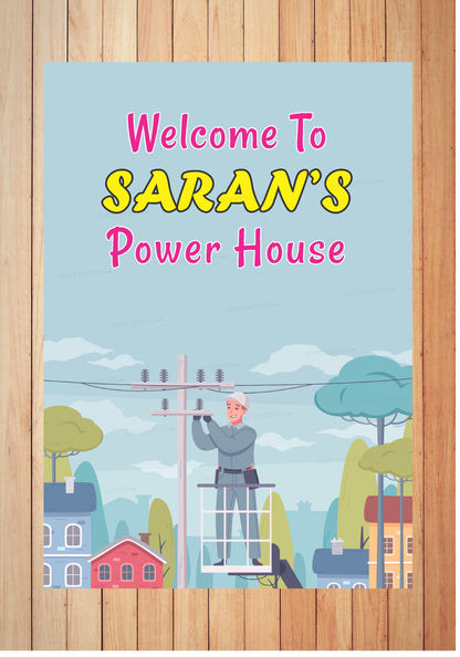 Electrician Theme Welcome Board