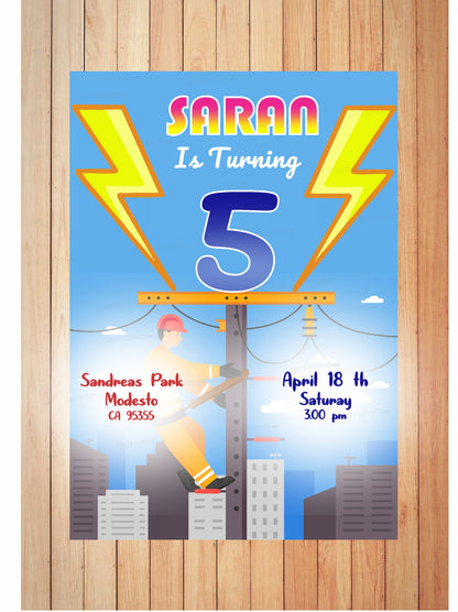 Electrician Themes Invite