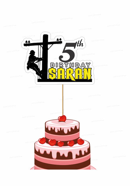 Electrician Theme Cake Topper