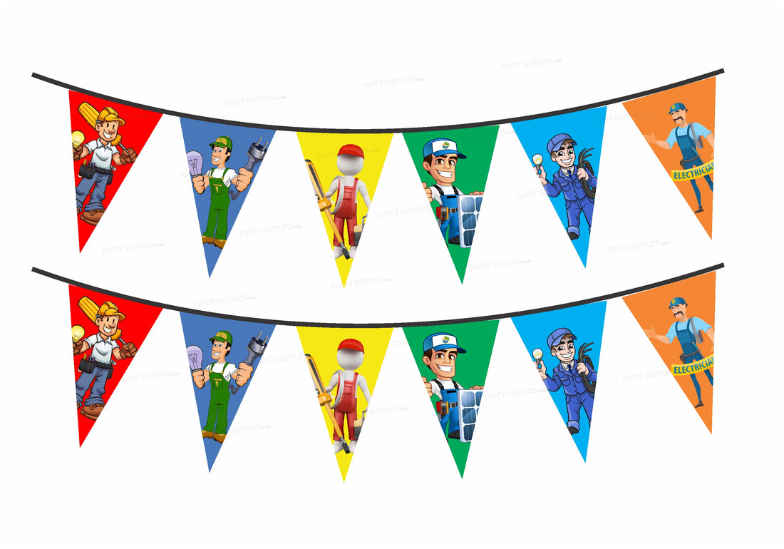 Electrician Theme Flag Bunting