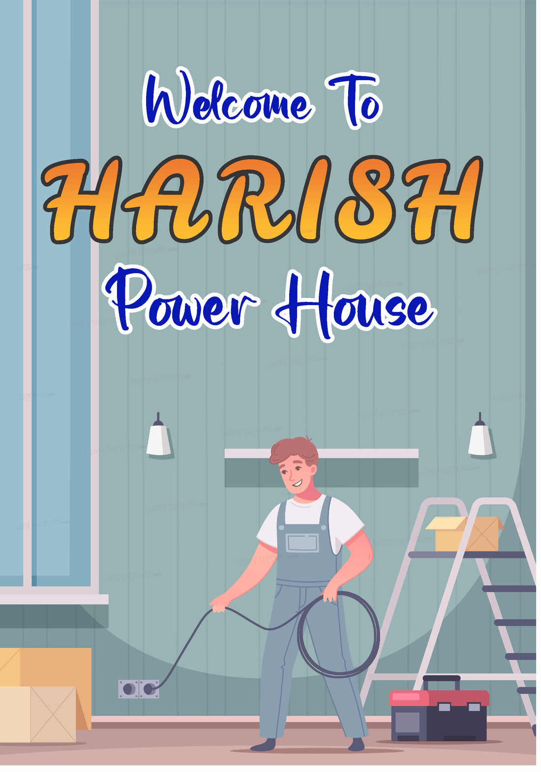 Electrician Theme Customized Welcome Board