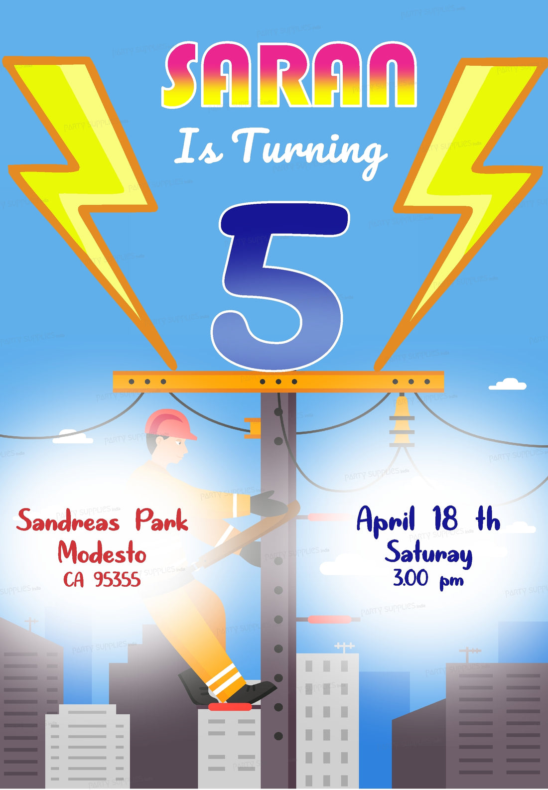 Electrician Themes Invite