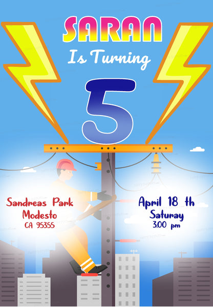 Electrician Themes Invite