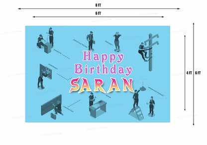 Electrician Theme Customized  Backdrop