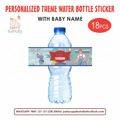Electrician  Theme Water Bottle Stickers