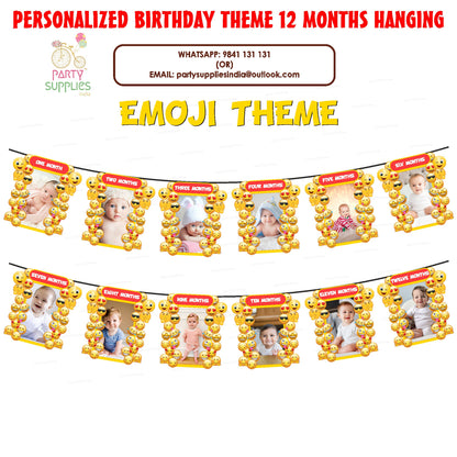 PSI Emoji Theme 12 Months Photo Banner