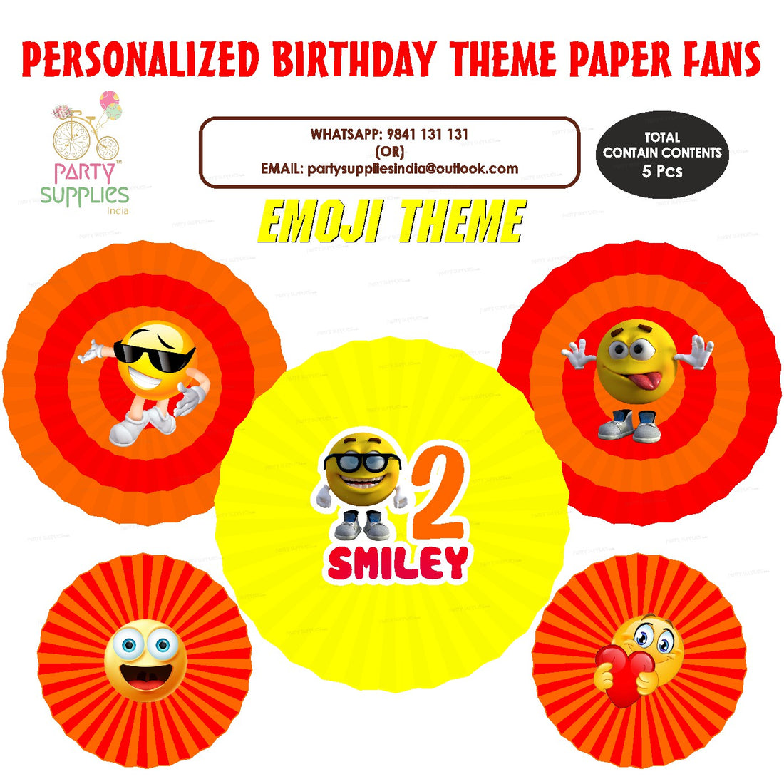 Emoji Theme Paper Fan