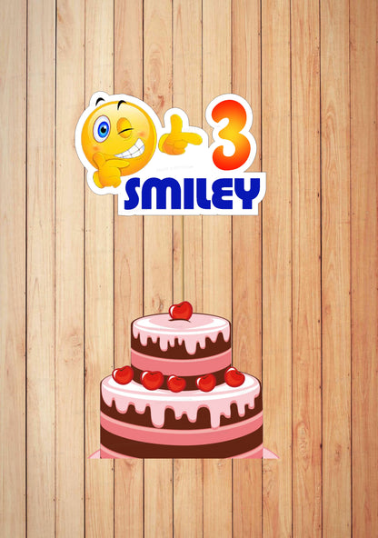 Emoji Theme Cake Topper