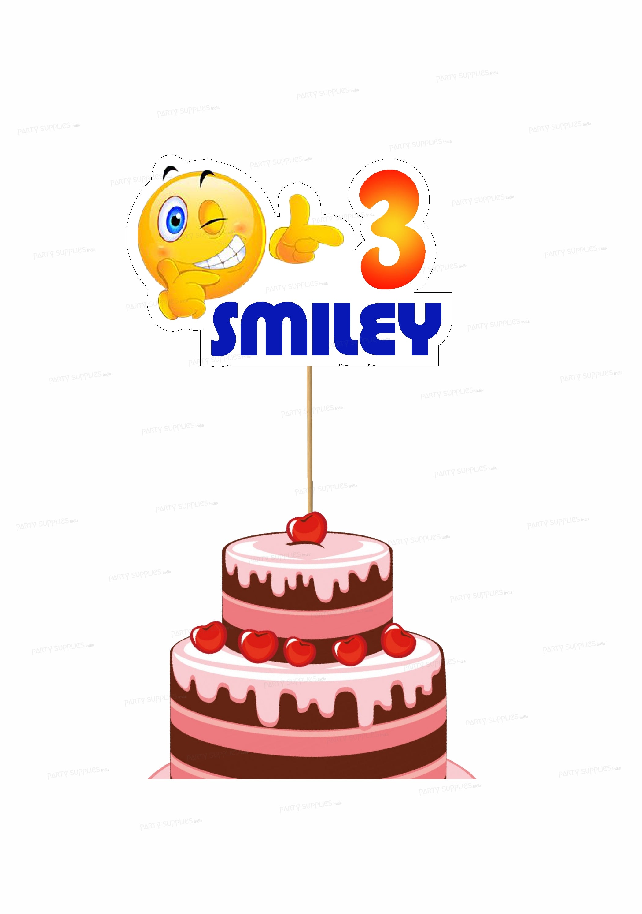 Emoji Theme Cake Topper