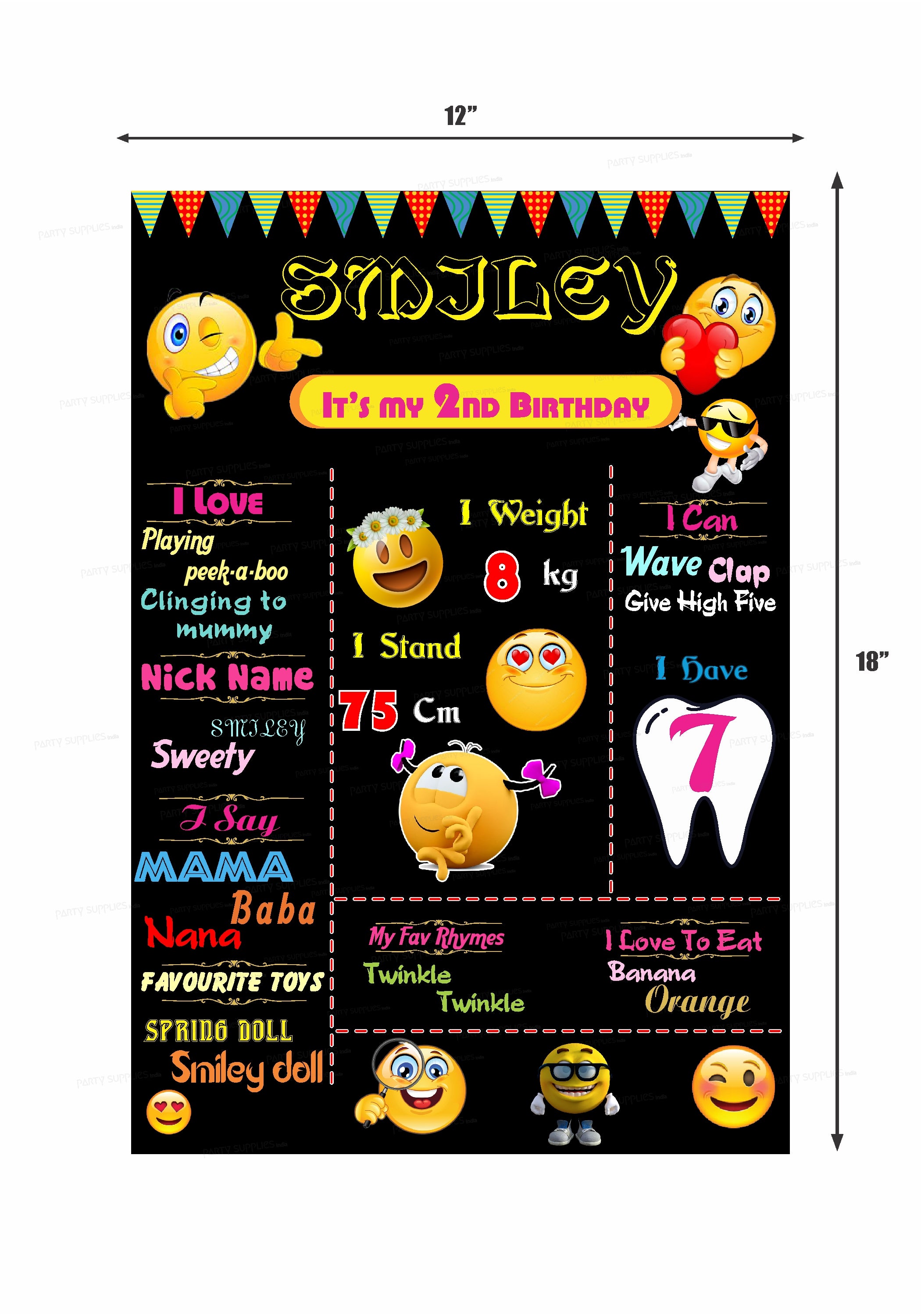 Emoji Theme Chalk Board