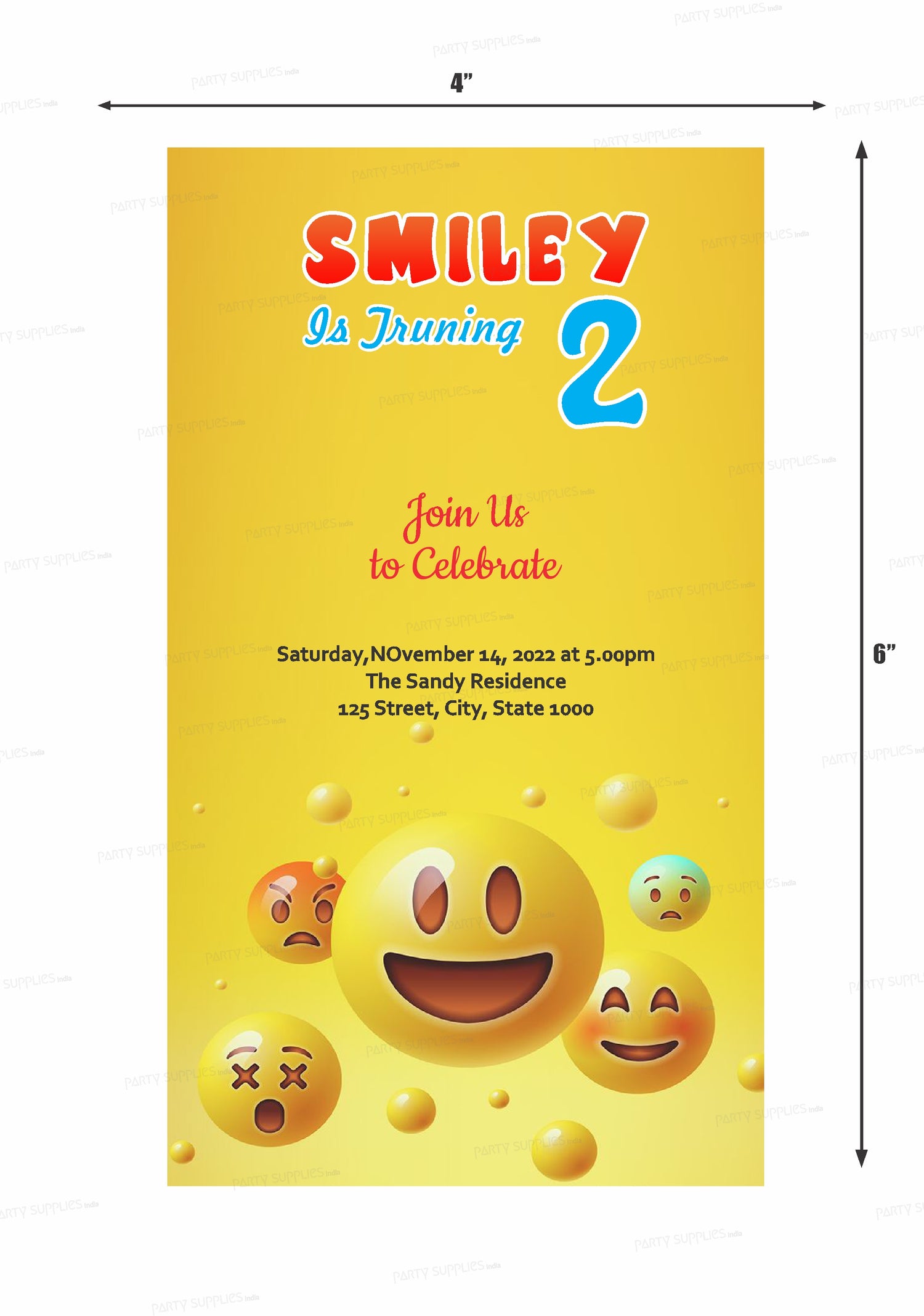 Emoji Invitation Template Free