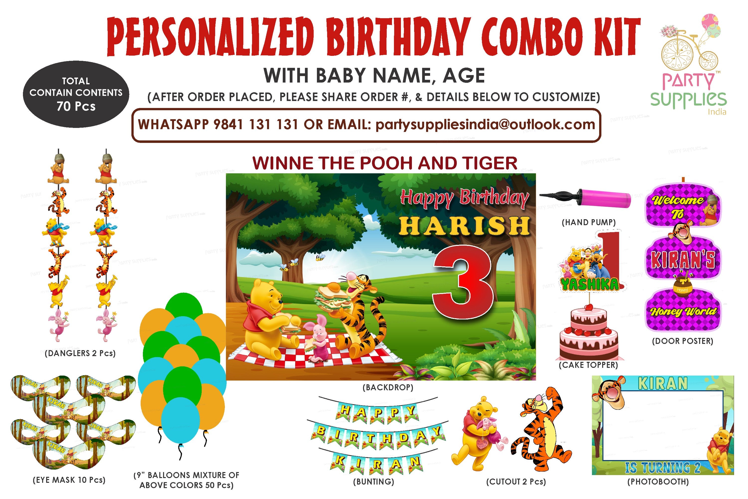 Winnie the Pooh Theme Exclusive Combo Kit