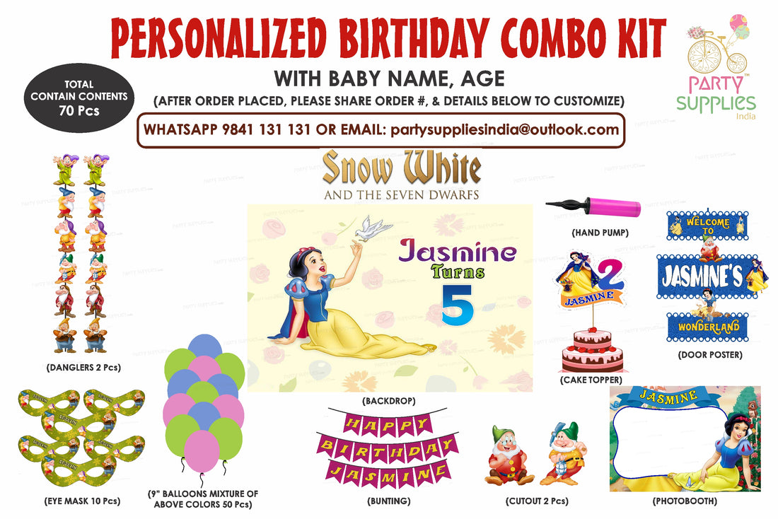 Snow And White Theme Exculsive Combo Kit