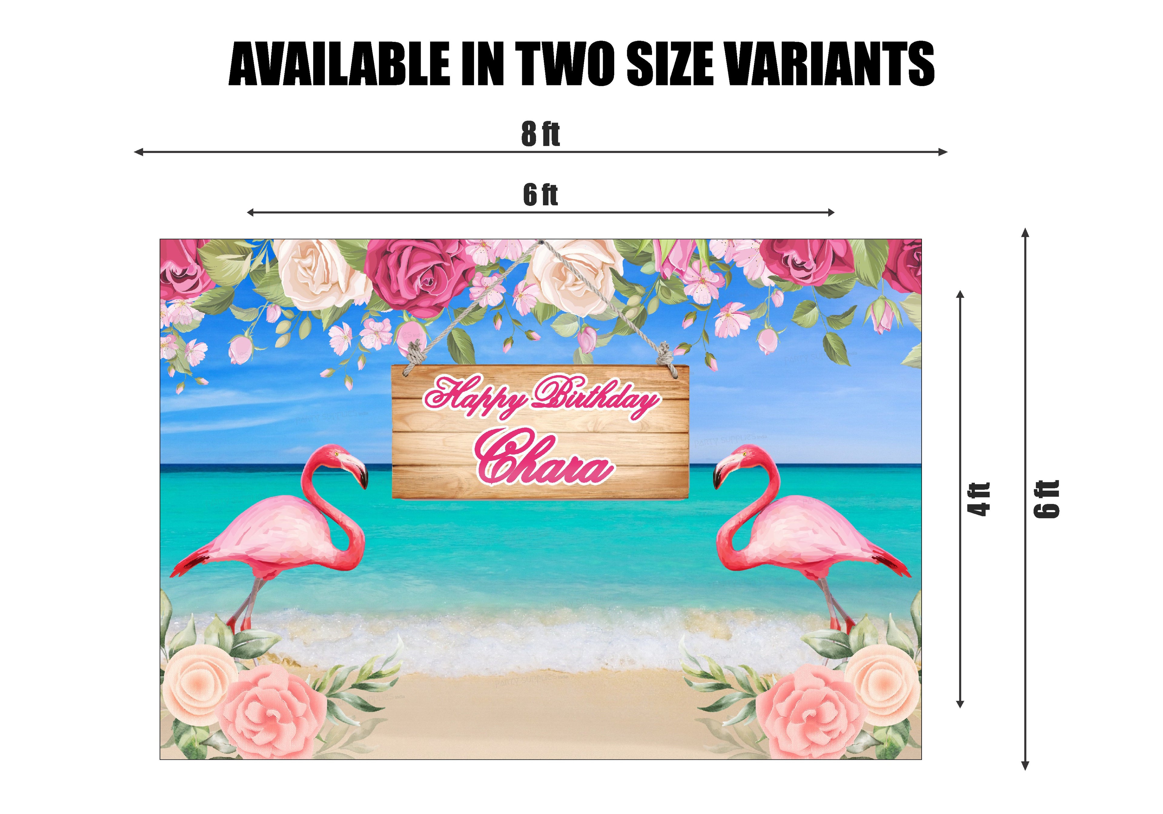 PSI Flamingo Theme Customized Backdrop