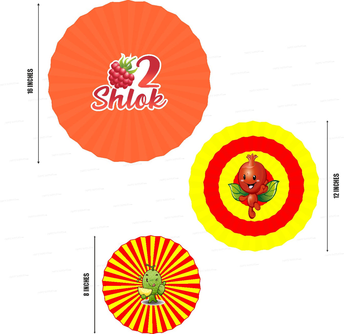 PSI Fruits Theme Paper Fan