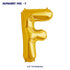 Alphabet F Premium Gold Foil Balloons - image 1 of 4 | Party Supplies India