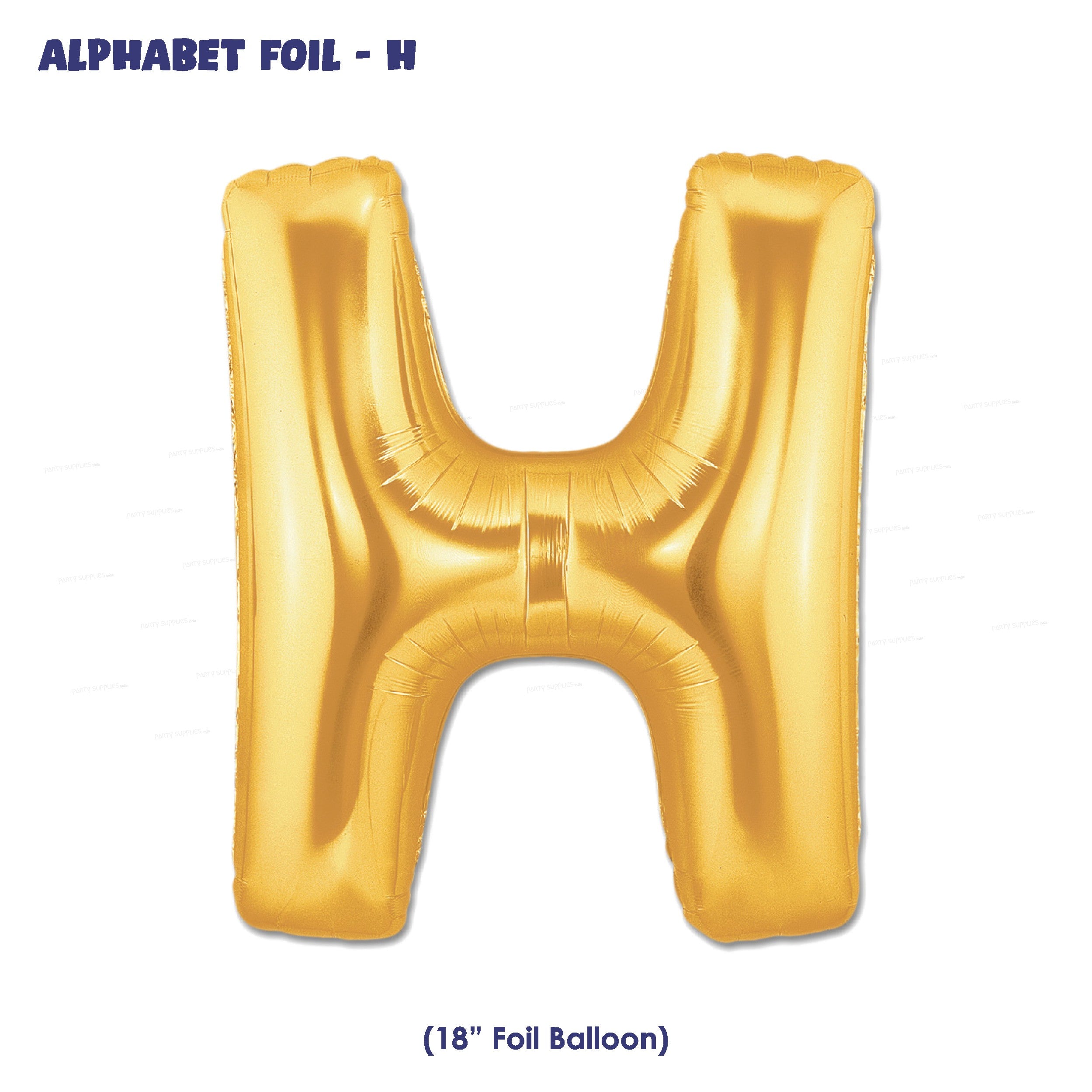 Alphabet H Premium Gold Foil Balloons