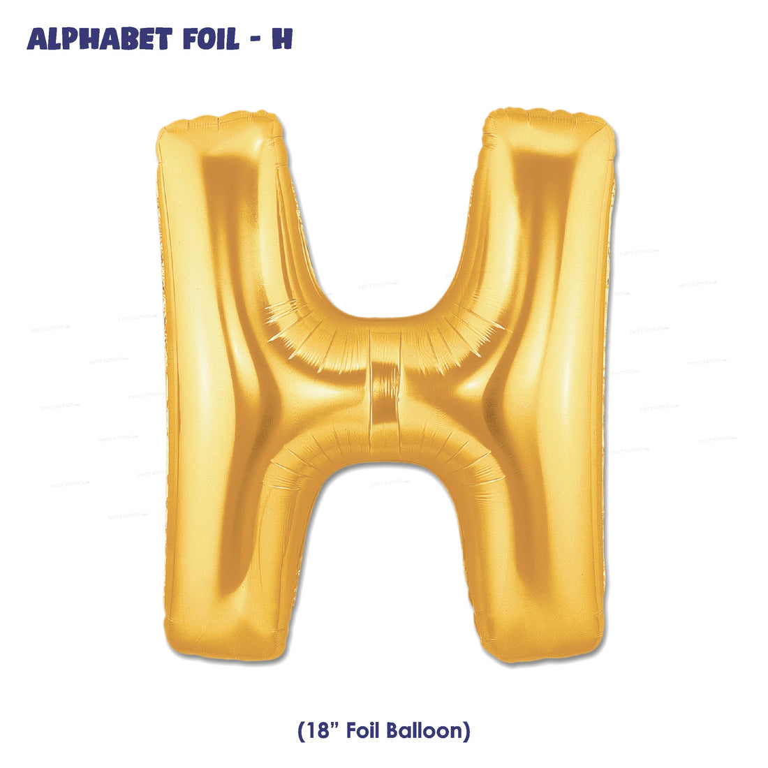 Alphabet H Premium Gold Foil Balloons