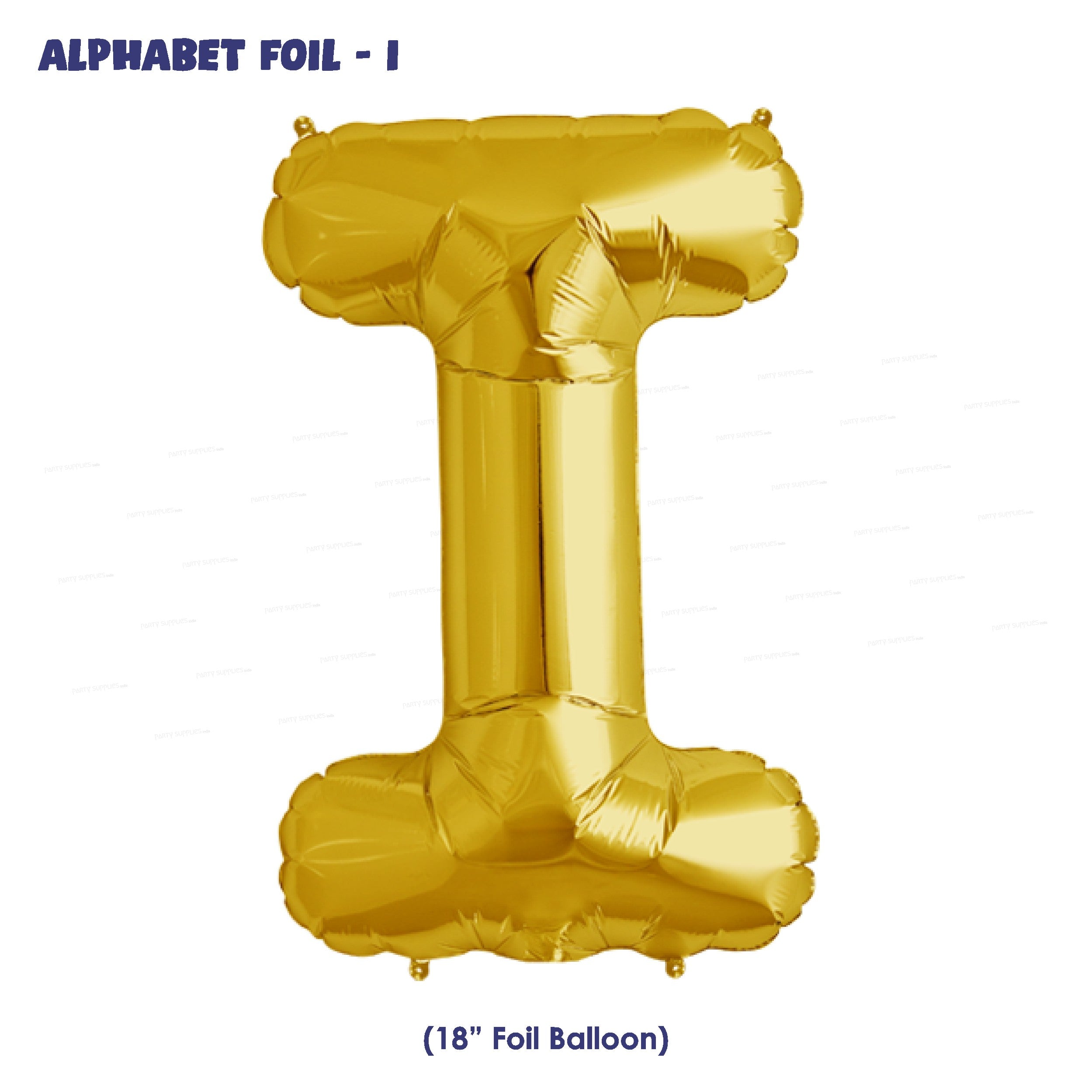 Alphabet I Premium Gold Foil Balloons