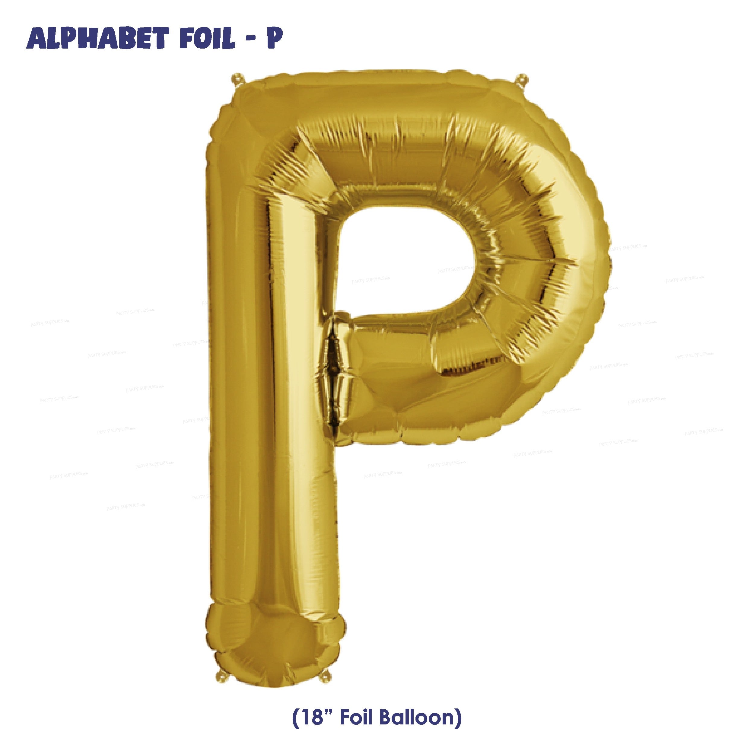 Alphabet P Premium Gold Foil Balloon