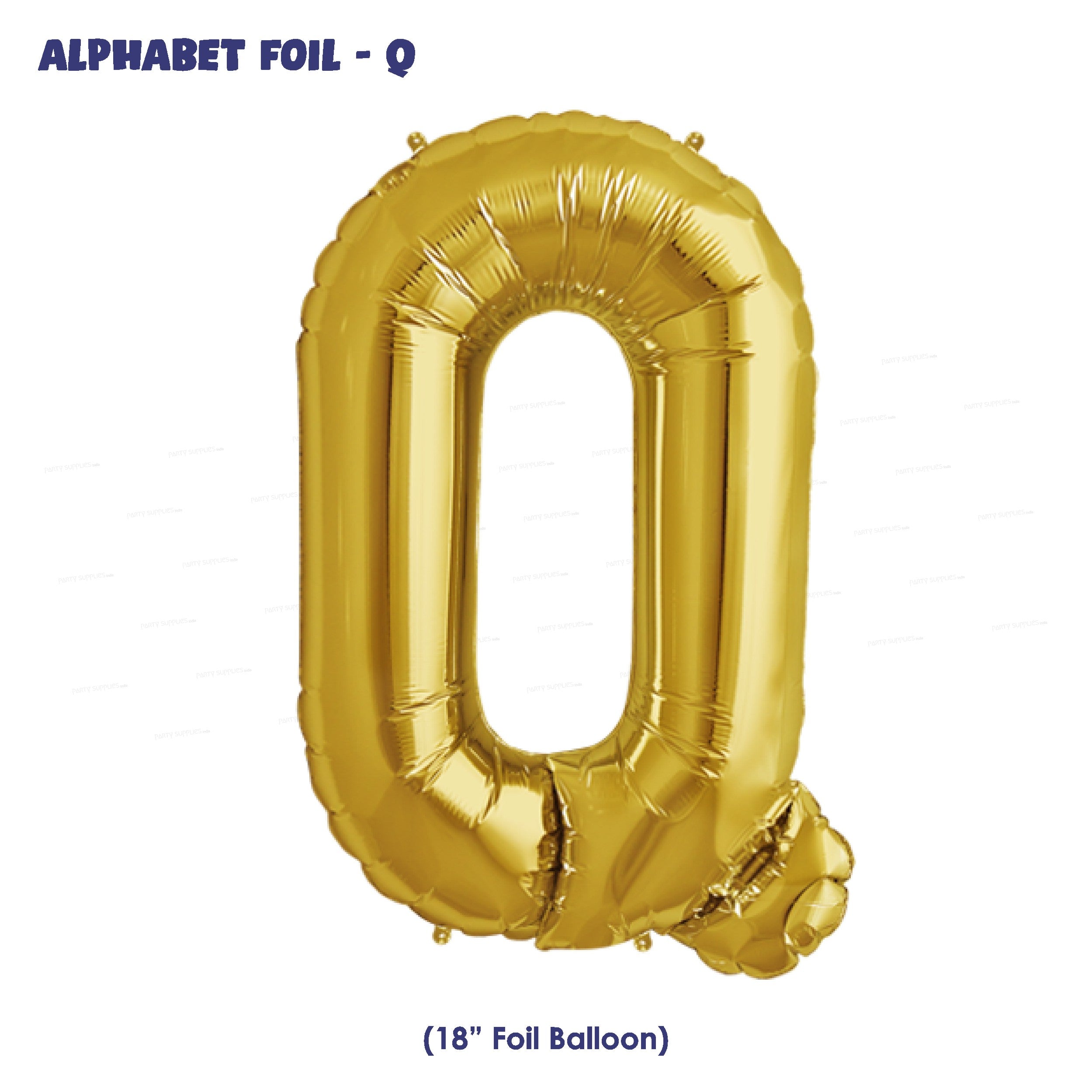 Alphabet Q Premium Gold Foil Balloon