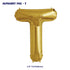 Alphabet T Premium Gold Foil Balloon - image 1 of 4 | Party Supplies India
