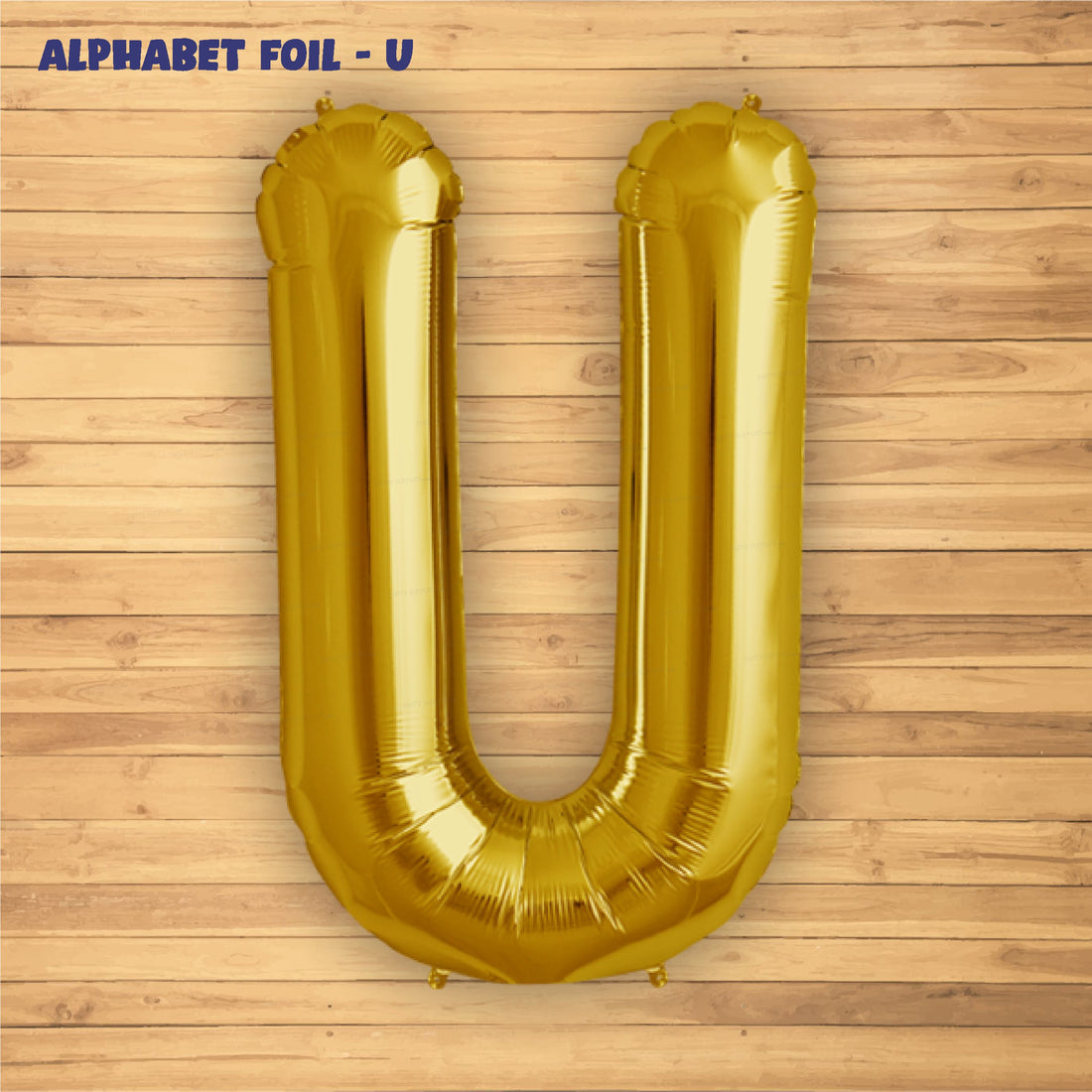Alphabet U Premium Gold Foil Balloon