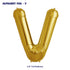 Alphabet V Premium Gold Foil Balloon - image 1 of 4 | Party Supplies India