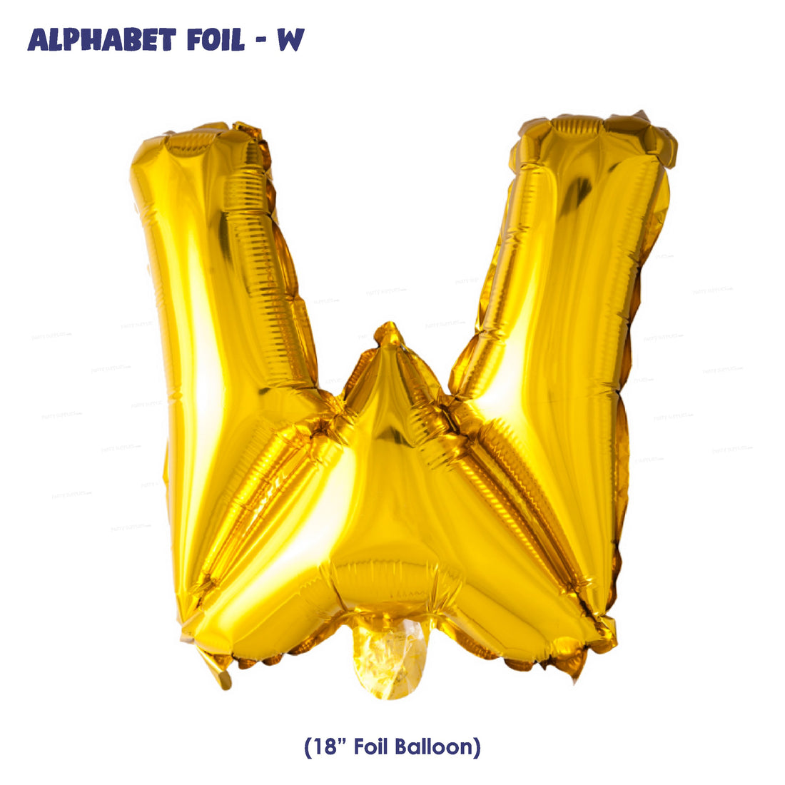 Alphabet W Premium Gold Foil Balloon