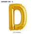 Alphabet D Premium Gold Foil Balloons - image 1 of 4 | Party Supplies India