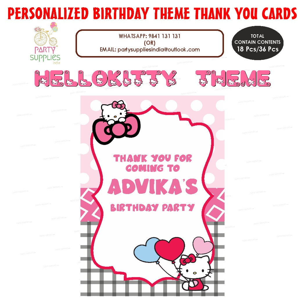 PSI Hello Kitty Theme Thank You Card