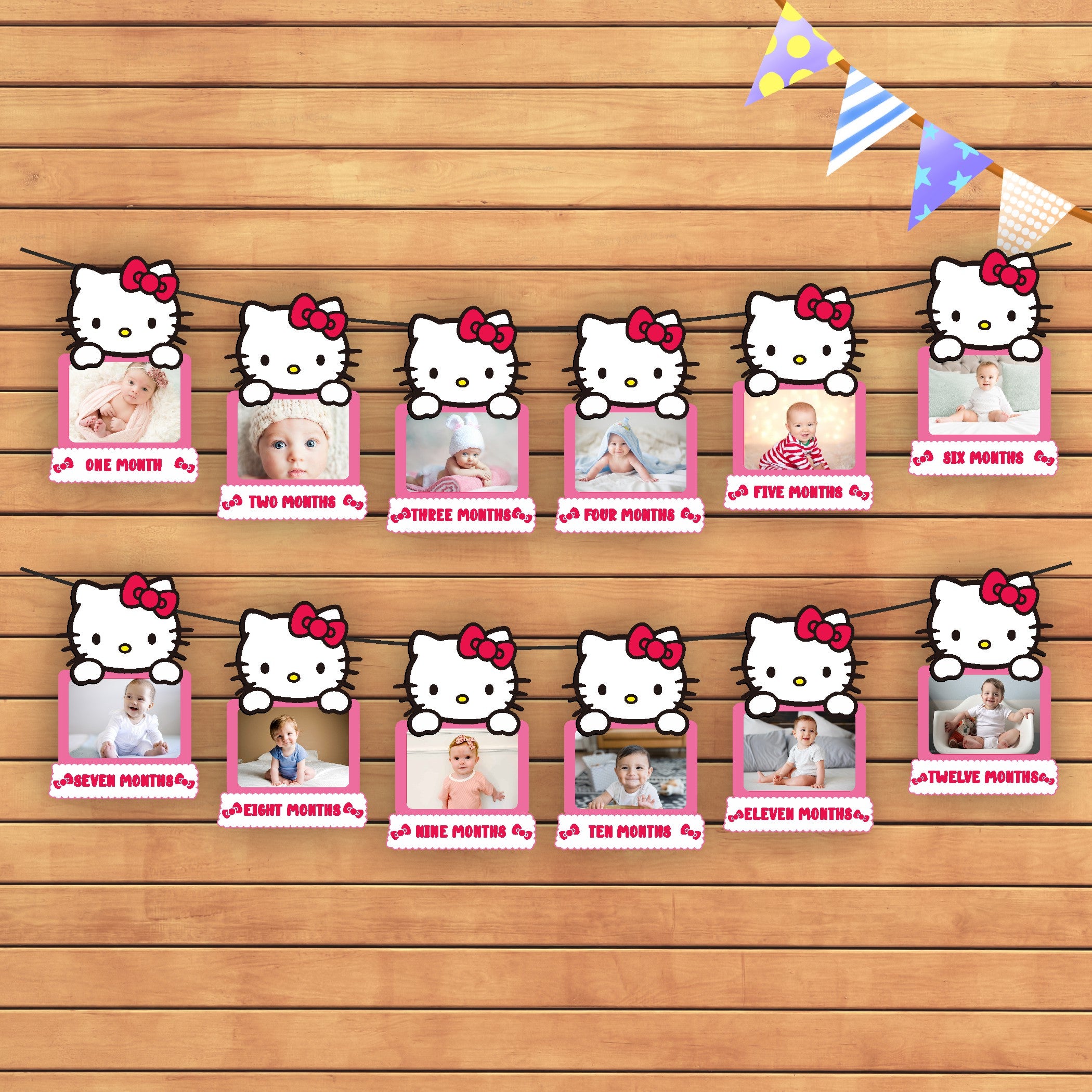 PSI Hello Kitty Theme 12 Months Photo Banner