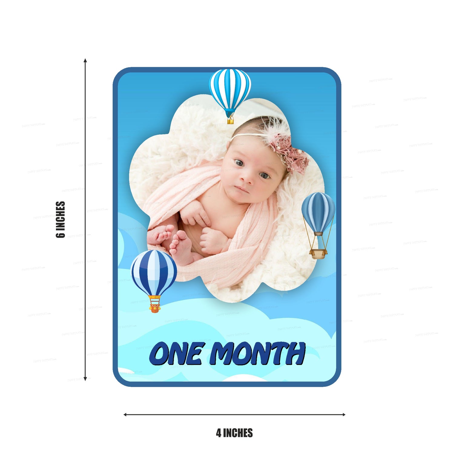PSI Hot Air Boy Theme 12 Months Photo Banner