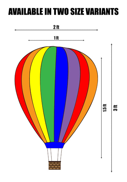 Hot Air Theme Boy Multi-coloured Balloons Cutout