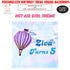 Hot Air Theme Girl Customized Square Backdrop - image 1 of 3 | Party Supplies India