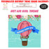 Hot Air Theme Girl Personalized Square Backdrop - image 1 of 3 | Party Supplies India