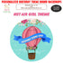 Hot Air Theme Girl Personalized Round Backdrop - image 1 of 4 | Party Supplies India