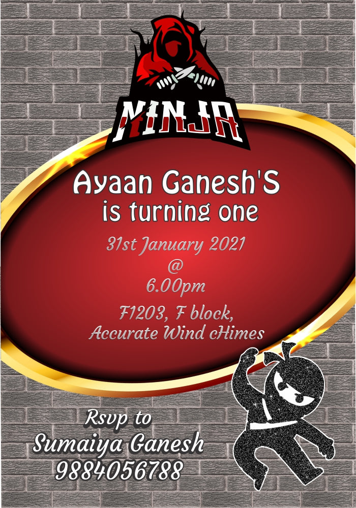 Ninja Theme Invite