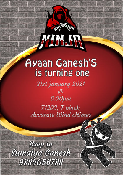 Ninja Theme Invite