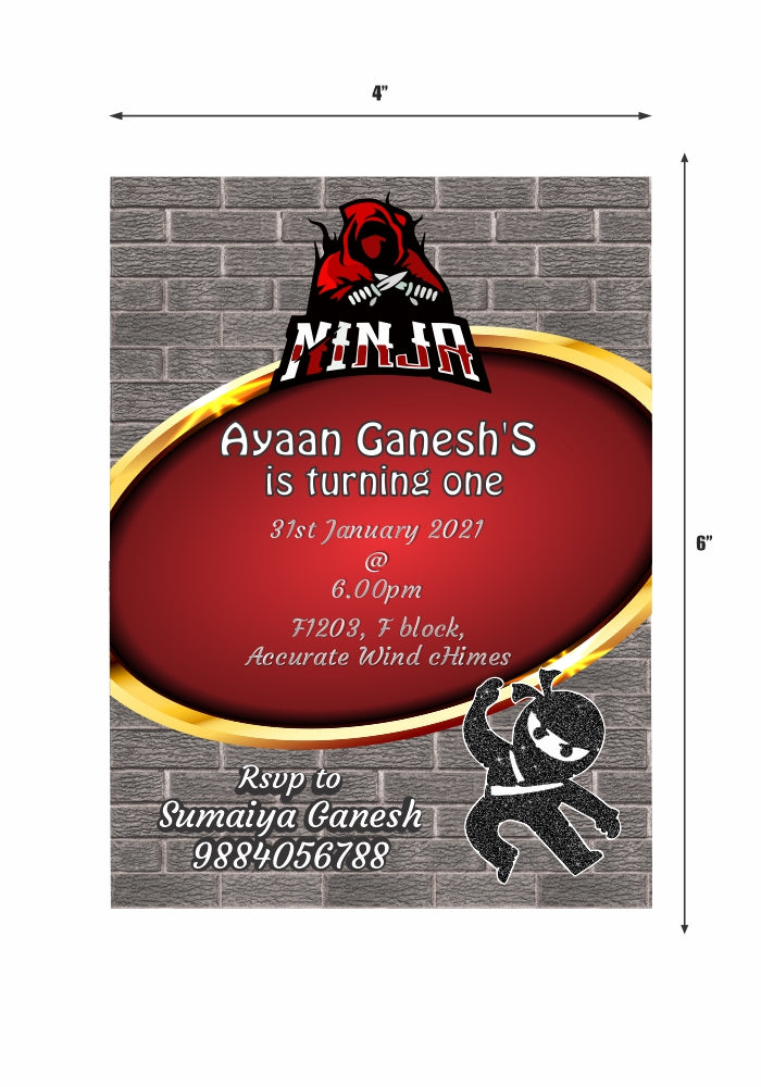 Ninja Theme Invite