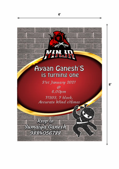 Ninja Theme Invite