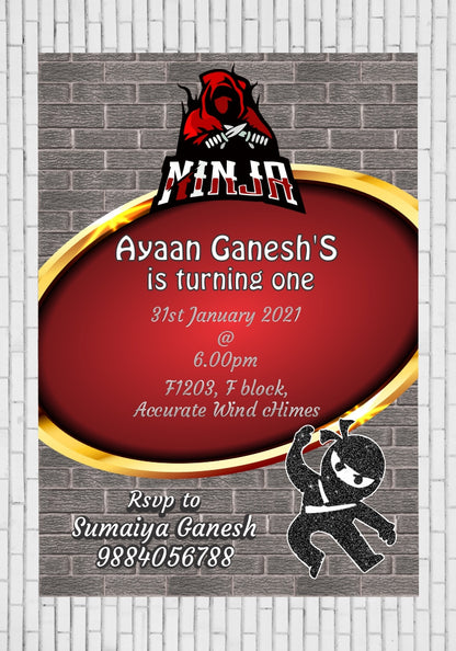 Ninja Theme Invite