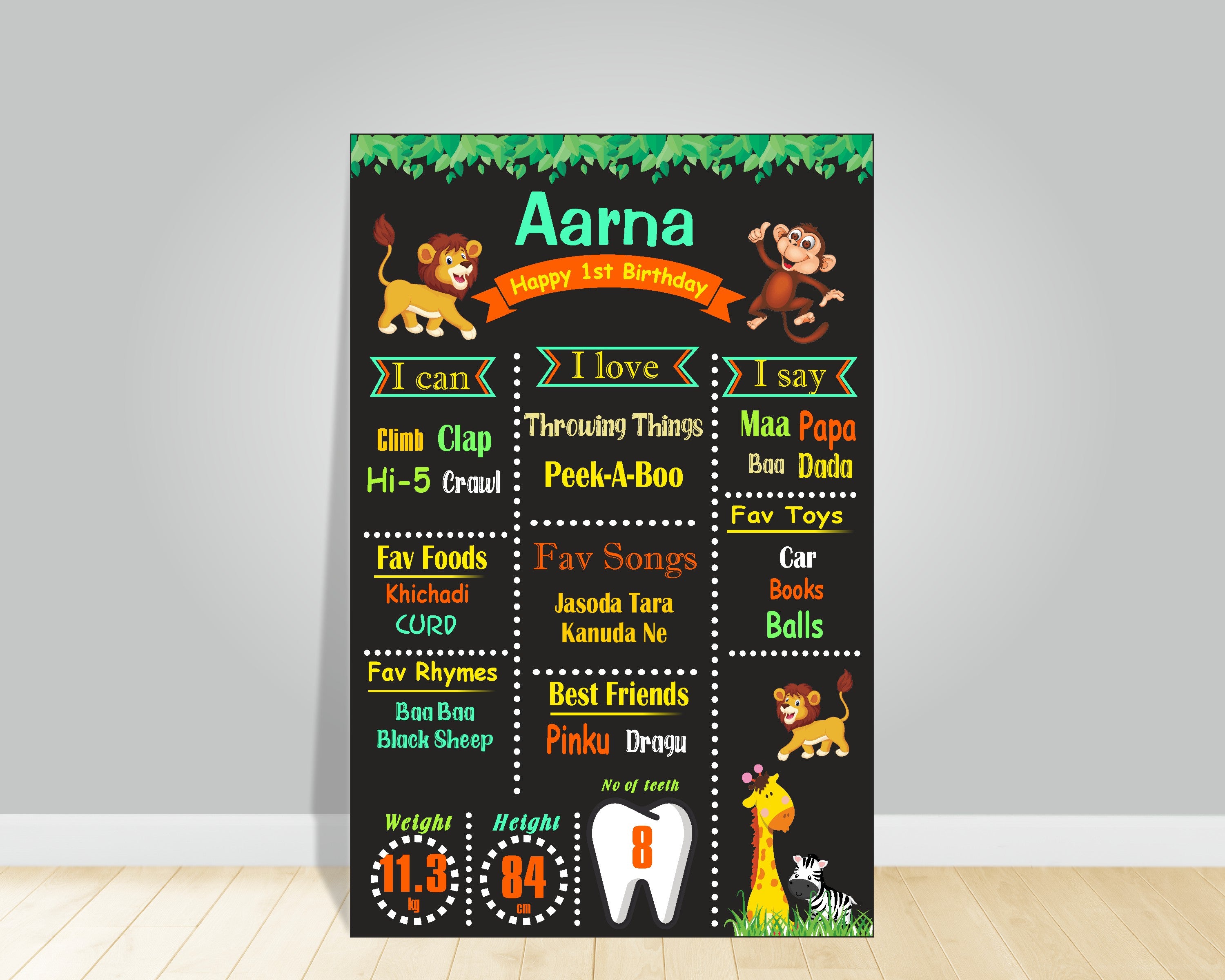 jungle Theme chalkboard Birthday Party Supplies India Online