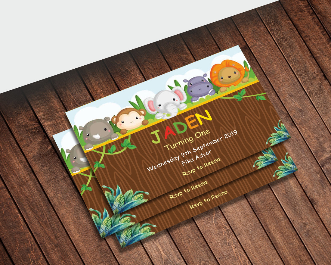 Jungle Theme Customized Invite