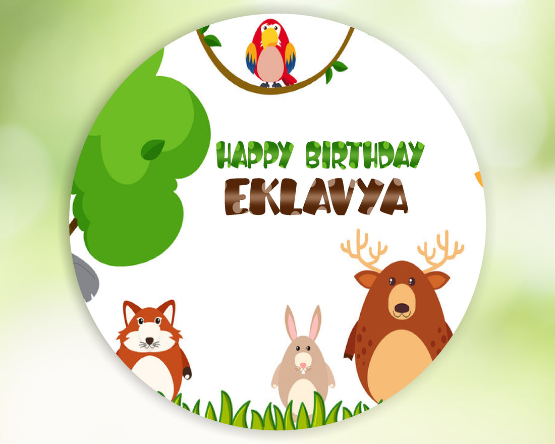 Jungle Theme Customized Round Backdrop