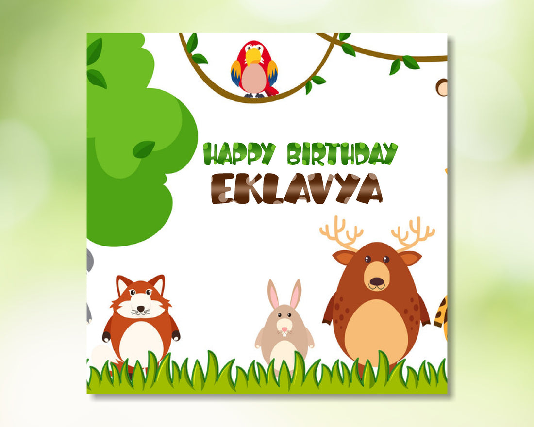 Jungle Theme Customized Square Backdrop