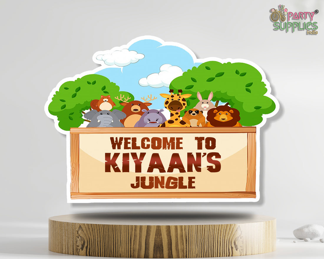 Jungle Theme Customized Welcome Board