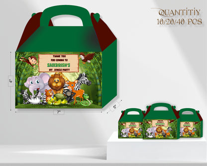 Jungle Theme Return Gift Goodie Boxes
