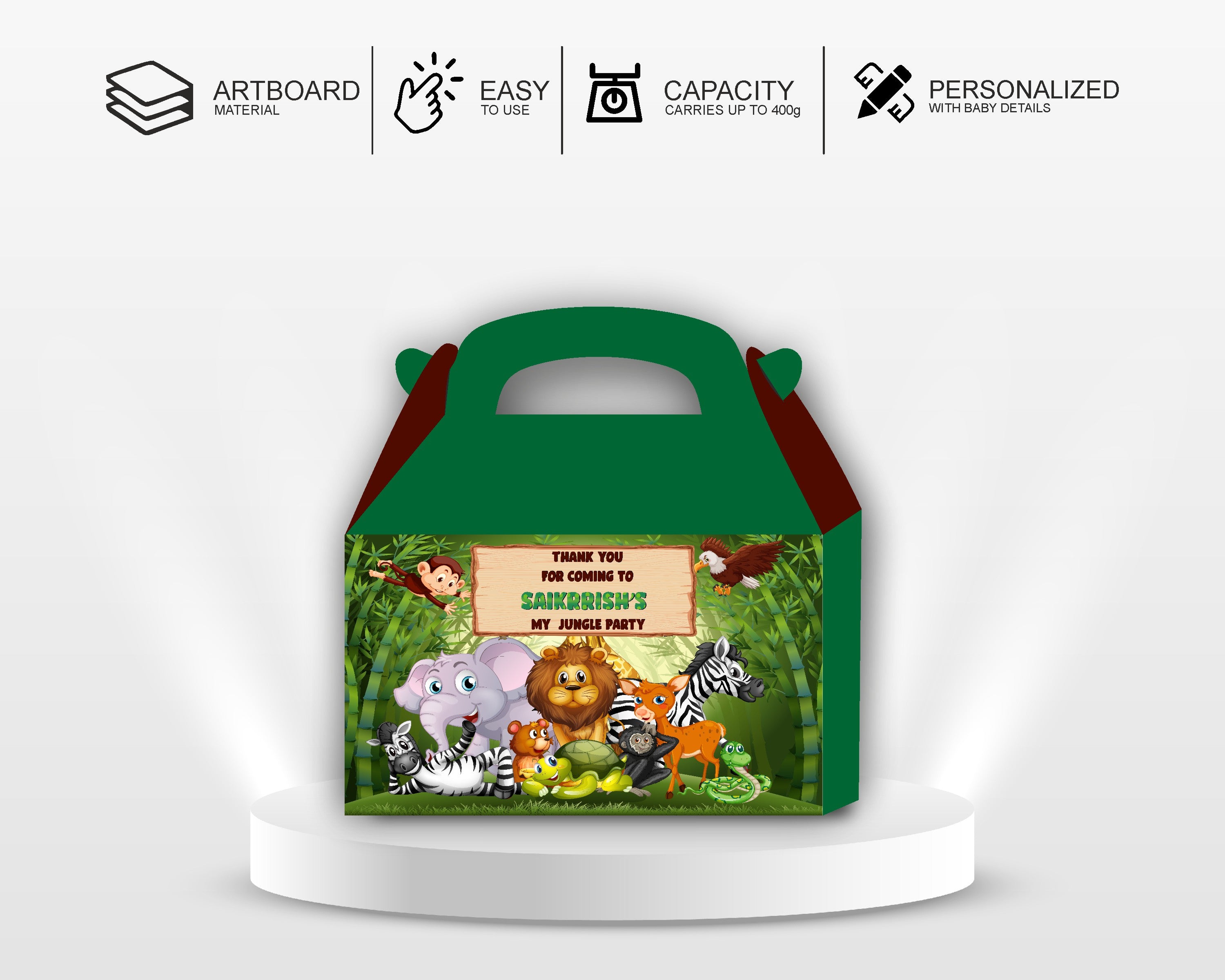 Jungle Theme Return Gift Goodie Boxes