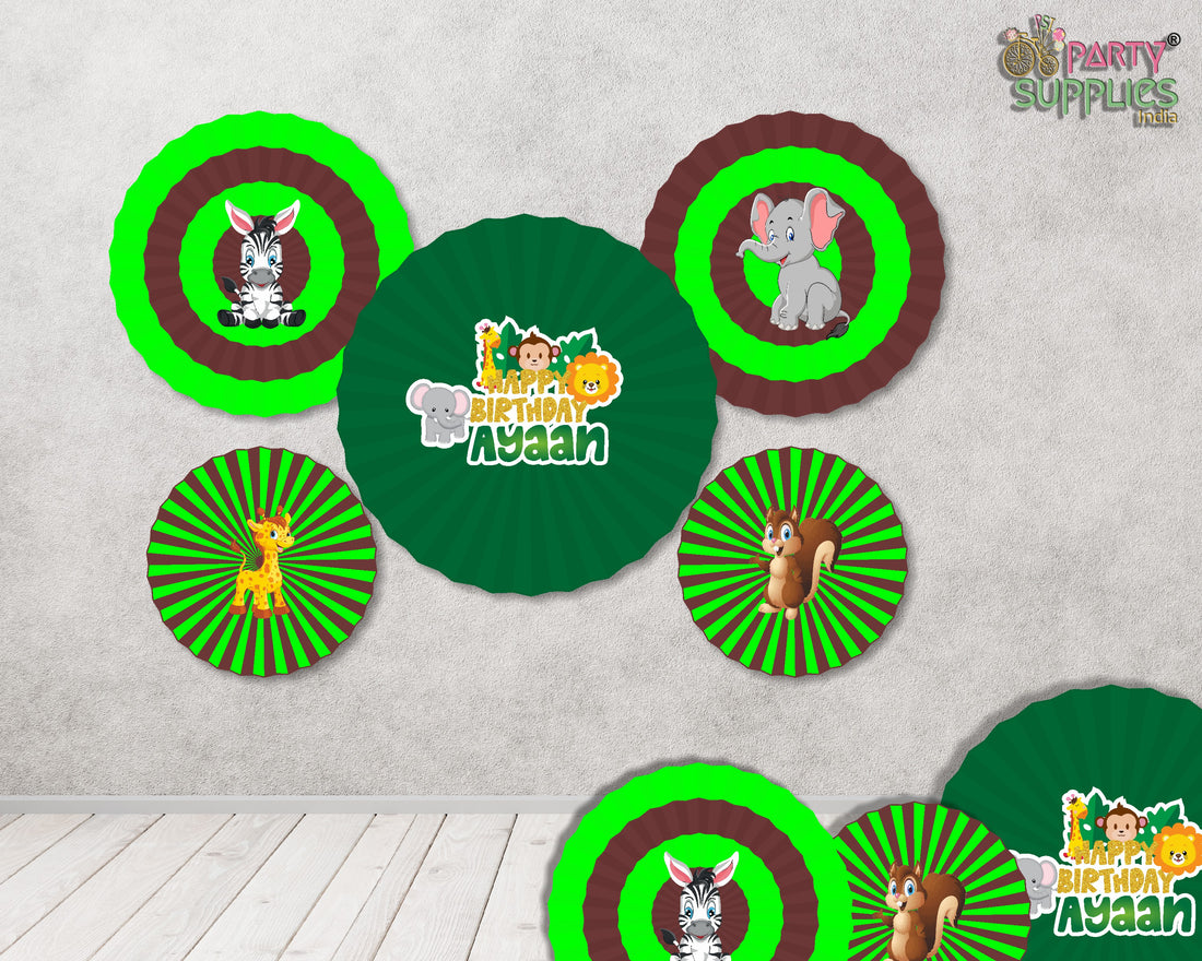 Jungle Theme Paper Fan